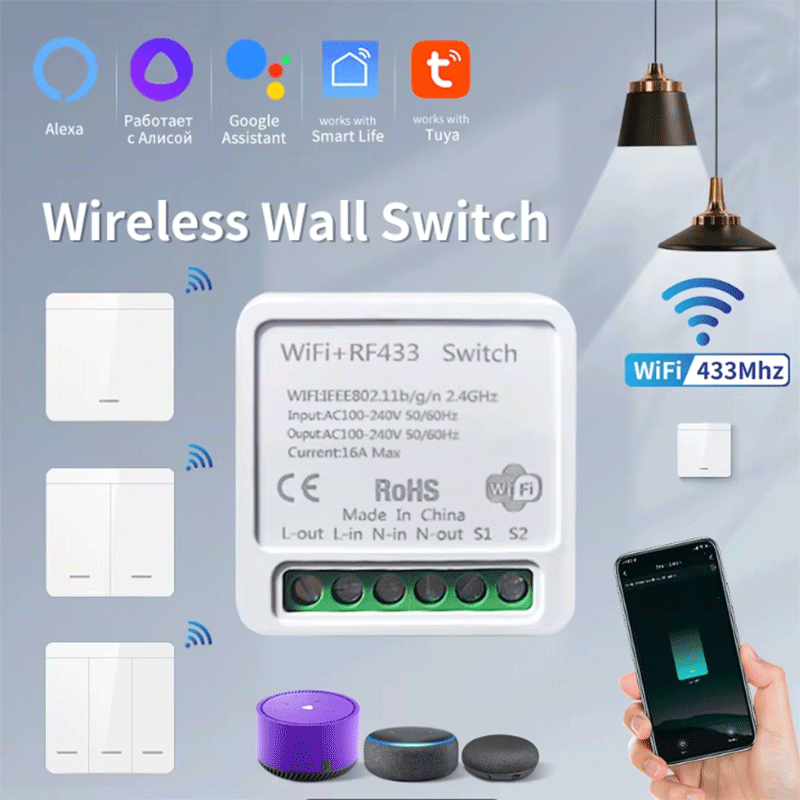 Smart Home Internet - مفتاح إضاءة ذكي واي فاي من