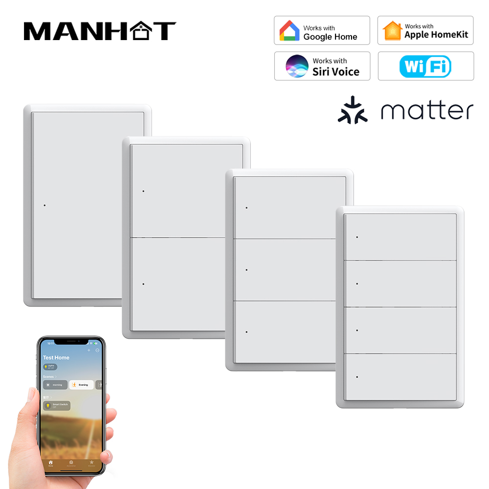 Smart Home Integration - مفتاح إضاءة ذكي من MANHOT يعمل