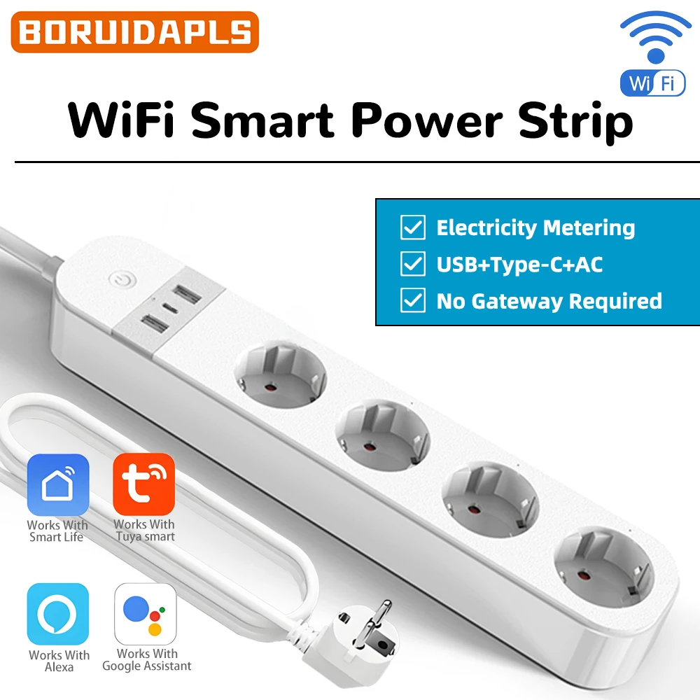 Smart Home Energy Monitor - شريط طاقة ذكي من BORUIDAPLS بقابس