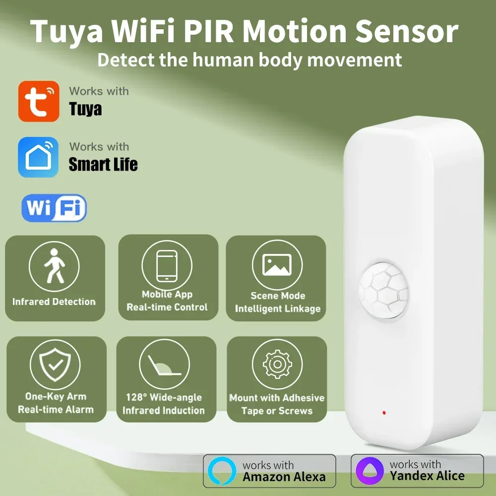 Smart Home Internet - Tuya WiFi محس حركة PIR الذكية