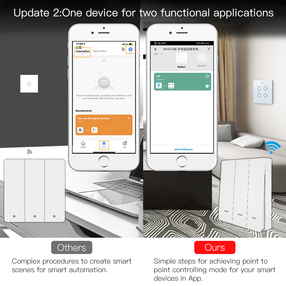 MOES Tuya ZigBee المشهد التبدي - مراجعة Smart Home Z Wave وسعره
