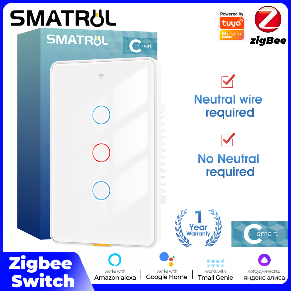 تويا زيجبي مفتاح اللمس الخفيف  - مراجعة Smart Home Z Wave وسعره
