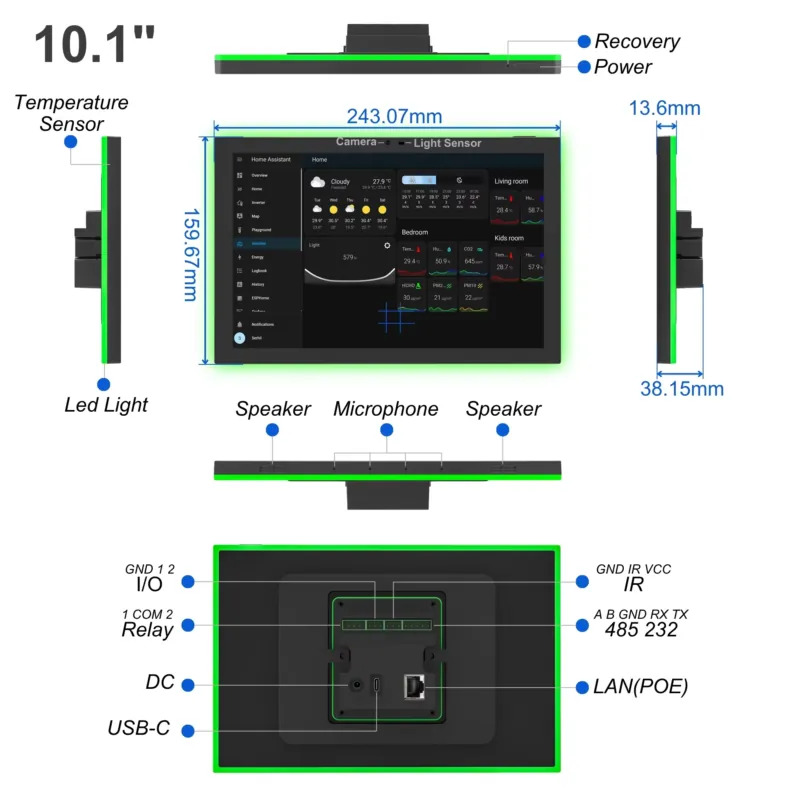 لوحة ذكية للمنزل مقاس 10.1 بوص - مراجعة Smart Home Panel وسعره