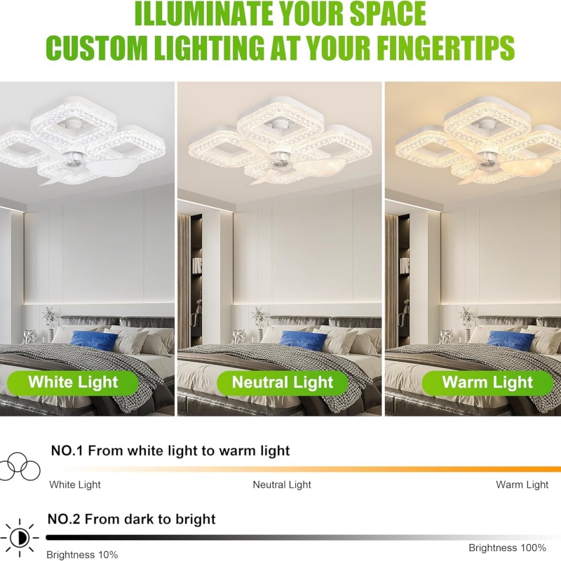 مروحة سقف ذكية بإضاءة LED بقوة - مراجعة Smart Home Ventilation System وسعره
